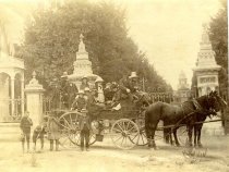 Outside the Alvinza Hayward Estate, San Mateo, c. 1885-1895