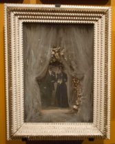 Framed Wedding Portrait of John and Mary Schumacher, c. 1898