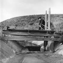Crystal Springs Watershed Keeper Archie Akers at Work, December 9, 1963