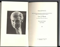 Leo J. Ryan, Late a Representative from California, Memorial Address Delive