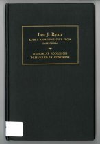 Leo J. Ryan, Late a Representative from California, Memorial Address Delive