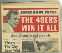 Super Bowl Extra edition of the San Francisco Chronicle from January 25, 19