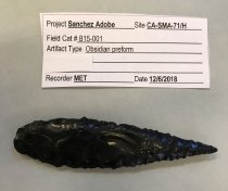 Cast of c. 1485-1780 Obsidian Preform, 2019