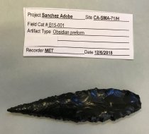 Cast of c. 1485-1780 Obsidian Preform, 2019