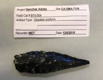 Cast of c. 1485-1780 Obsidian Preform, 2019