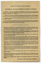 General Evacuation Instructions, c. 1942-1945
