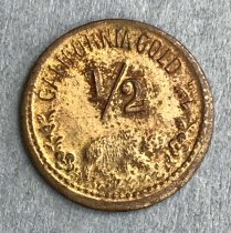 California Half Dollar Gold Piece, 1852