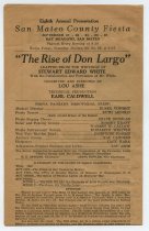 "The Rise of Don Largo" Pageant Program, September 1938