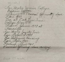 Personal Efficiency Class at San Mateo Junior College, 1938-1941