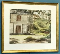Sanchez Adobe Framed Watercolor, c. 1947-1951