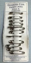 Guarded Coil Safety Pins, c. 1941-1945