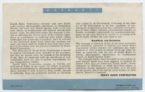 Zenith Clock Radio J514 Operating Guide, 1950