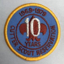 Cutter Scout Reservation 10th Anniversary Patch, 1979