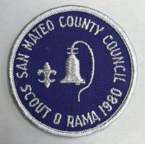 San Mateo County Council Scout O Rama Patch, 1980