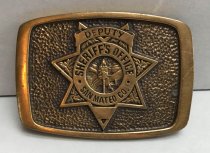San Mateo County Sheriff Belt Buckle, c. 1980-1991