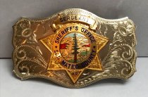 San Mateo County Sheriff Belt Buckle, c. 1980-1991