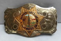 San Mateo County Sheriff Belt Buckle, c. 1980-1991
