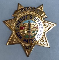 San Mateo County Sheriff Badge, c. 1980-1991