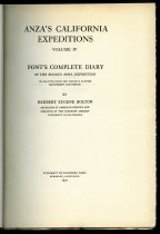 Anza's California Expeditions Volume IV: Font's Complete Diary of the Secon