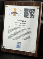 Liz Bruno Peninsula Sports Hall of Fame Plaque, 2022