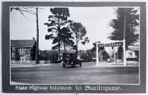 State Highway Entrance to Burlingame, early 20th century
