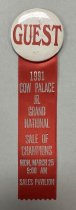 Cow Palace Junior Grand National Sale of Champions Guest Ribbon Badge, 1991