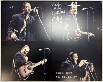 U-2 Four Image Poster on Masonite, signed by Bono, 1987