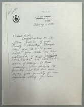 Untitled [Photocopy of Letter from Mother Helen Costello to Bill Laughlin,