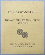 Program for Hobart and William Smith Colleges' Convocation for Honorary Deg