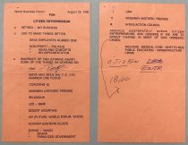 Untitled [Bill Laughlin's Speech Notes For The World Business Forum, 1990]