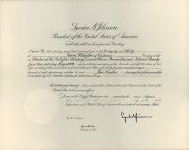 Presidential citation appointing Jean Fassler to the President’s Advisory..