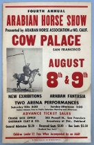 Cow Palace 4th Annual All Arabian Horse Show Poster 1953