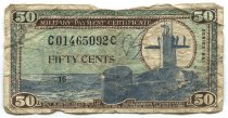 Fifty Cents Military Payment Certificate, c. 1968-1970