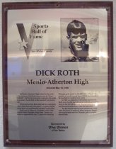 Dick Roth Sports Hall of Fame Plaque
