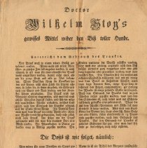 2025.095.003 Dr. Wilhelm Stoy's Rabies Medicine Recipe