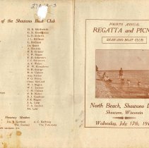 Fourth Annuial Regatta and Picnic, Shawano Boat Club, North Beach, Shawano 
