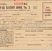 War Ration Book No. 3