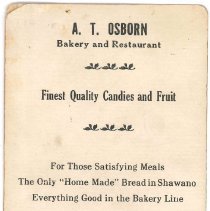 A.T.OSBORN ad card