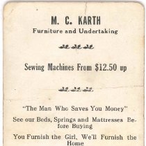 M.C. Karth Ad Card
