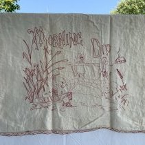 Hand embroidered cotton pillow cover