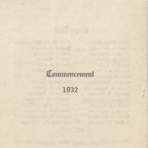 Front of Wittenberg Commencement 1932