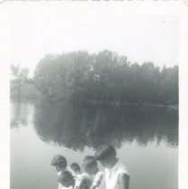 Maves Kids & Fern (?) Fishing At Tilleda Pond