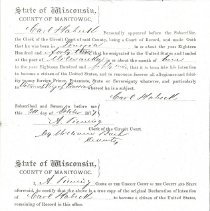 Carl Habeck Application For U.S. Citizenship