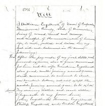 Page 1 Will of William Engelbrecht