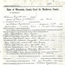 Petiton of Probate in re William Engelbrecht Will