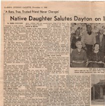 Native Daughter Salutes Dayton on 100th Birthday Anniversary