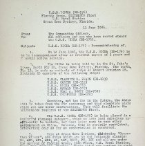 Memo regarding the decommissioning of USS MICKA (DE-176)