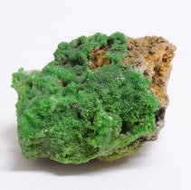 Green pyromorphite crystals on matrix.