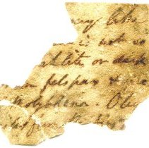 Historic specimen label for Chalcopyrite, 1890.