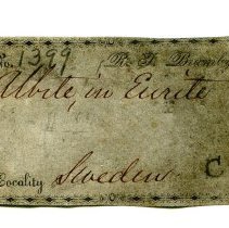 Historic specimen label for Albite, 5118.